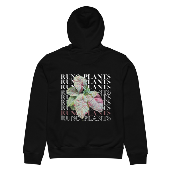 Runo Plants Merch | Confetti Syngonium | Unisex Organic Mid-Weight Hoodie