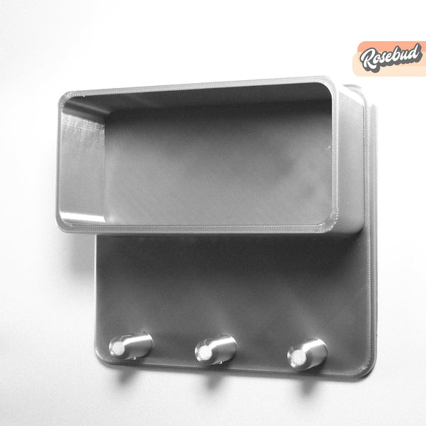 Floating Wall Shelf, Magnetic Key Holder