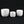 3-Piece White Stoneware Planter Pot Set with Vertical Groove Texture