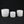 3-Piece White Stoneware Planter Pot Set with Vertical Groove Texture