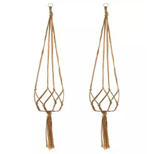 2-Pack: Indoor Outdoor Hanging Pot Rope Net Macrame Plant Hanger