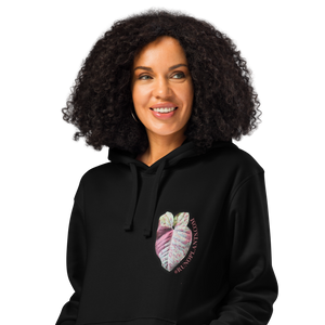 Runo Plants Merch | Confetti Syngonium | Unisex Organic Mid-Weight Hoodie