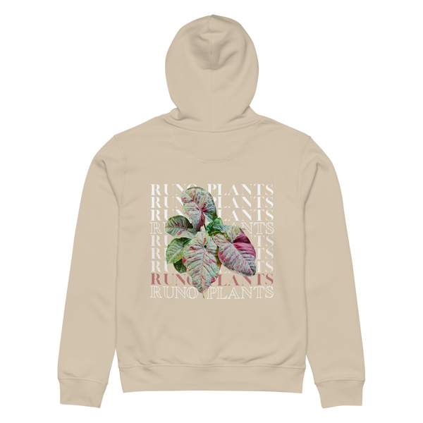 Runo Plants Merch | Confetti Syngonium | Unisex Organic Mid-Weight Hoodie
