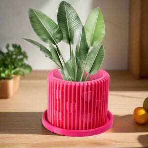 Modern Heart-Shaped Planter with Drainage & Saucer – Unique Valentine’s Day Gift for Plant Lovers, 3d Printed Planter Home Hosting Decor,