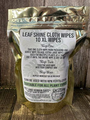 Leaf Shine Cloth Wipes Natural & Organic - Oregon Licensed Nursery