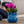 Ceramic Plant Pot with Rubber Liner - River Blue