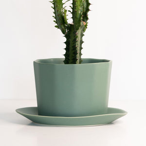Geometric Oval Handmade Porcelain Planter