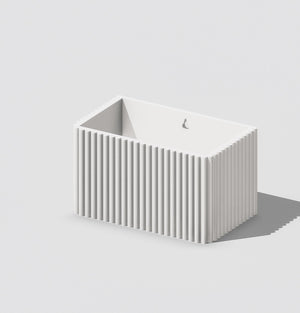 Ribbed Wall Planter, Rectangle